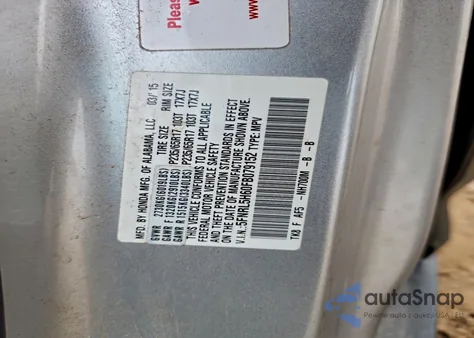 2015 Honda Odyssey Exl z USA, uszkodzony, nr VIN 5FNRL5H60FB079152